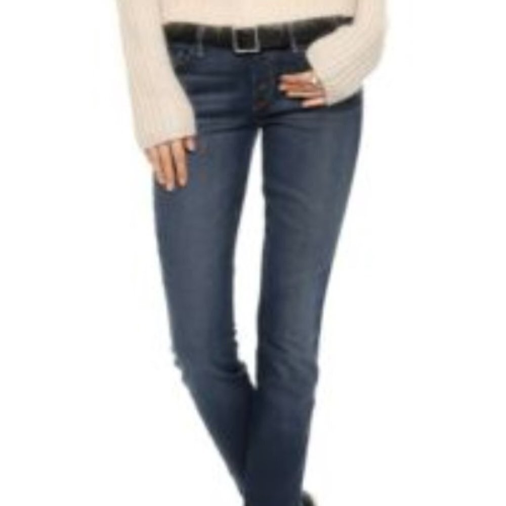 MOTHER The Vamp Split Ankle Skinny Jeans, …